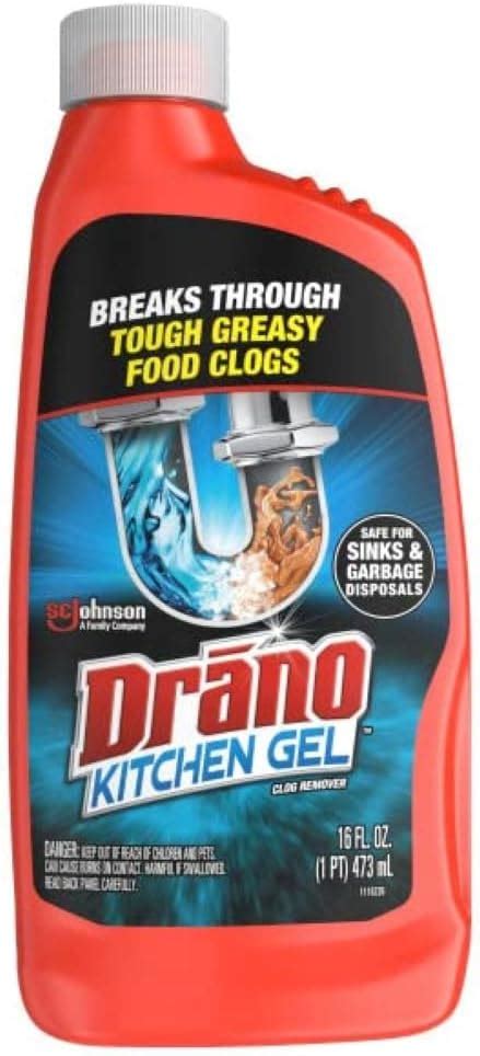 Amazon Drano Kitchen Gel Drain Clog Remover And Cleaner For Tough