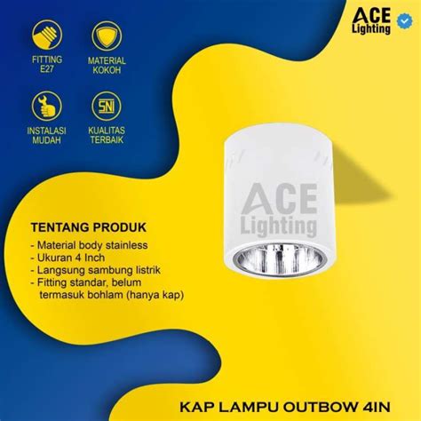 Promo KAP LAMPU DOWNLIGHT 4IN BULAT STAINLESS RUMAH LAMPU OUTBOW BULAT