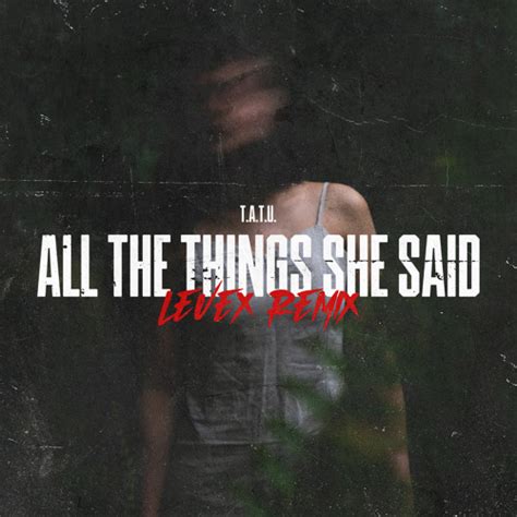 Stream T A T U All The Things She Said Levex Remix By Levex