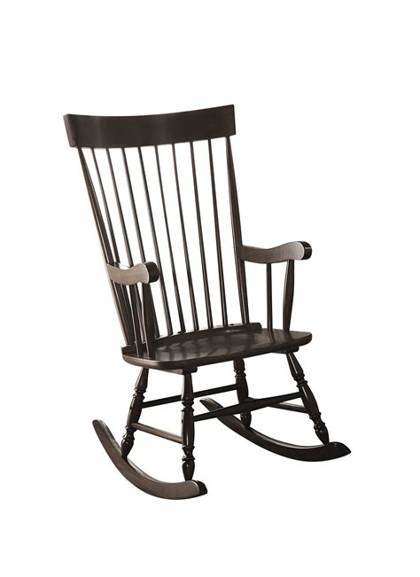 Acme Arlo Rustic Rocking Chair Black Composite Wood