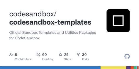 Github Codesandbox Codesandbox Templates Official Sandbox Templates