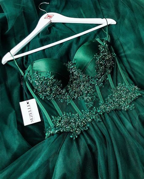 Emerald Corset Tulle Prom Gown Evening Wedding Dress Cocktail