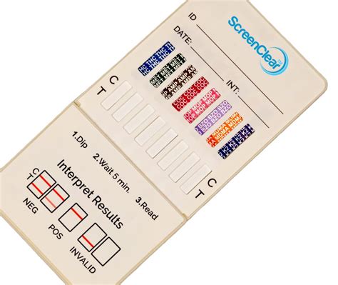 ScreenClear 10 Panel Urine Dip Card THC MET OPI BZO COC MDMA