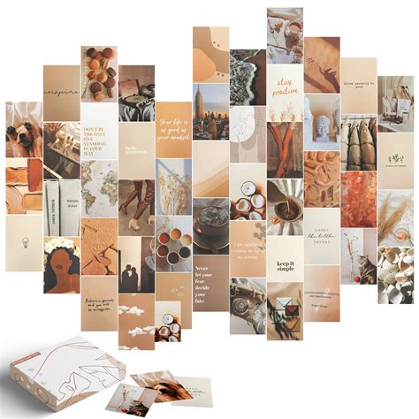 Buy E C East Coast Mart Wall Collage Kit 50 Pcs 4x6 Inches Beige Photo