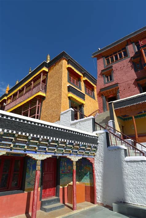 View Of Interior Courtyard Of Thiksey Gompa A Tibetan Monastery