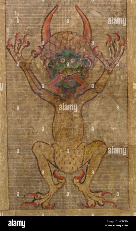 Codex Gigas devil Stock Photo - Alamy