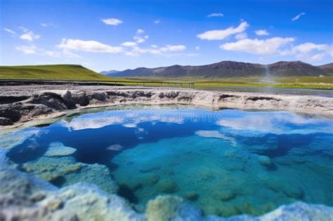 Bright Blue Hot Spring In A Geothermal Field Stock Image Image Of Geothermal Volcanic