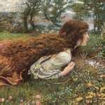 Принцесса в саду (фрагмент), 1901 Художник — Эдвард Роберт Хьюз ...
