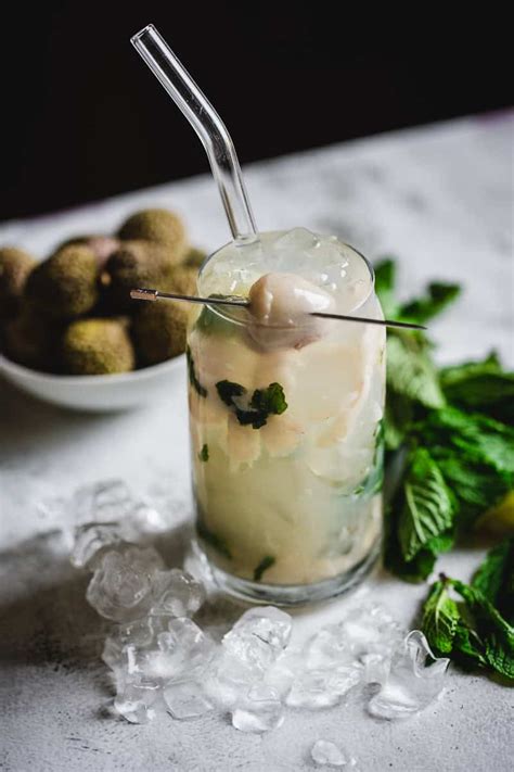 Virgin Lychee Mojito Mocktail