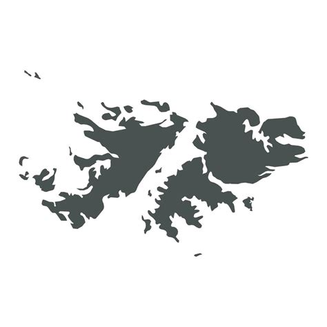 Malvinas Islas Vector Mapa Negro Icono En Blanco Antecedentes