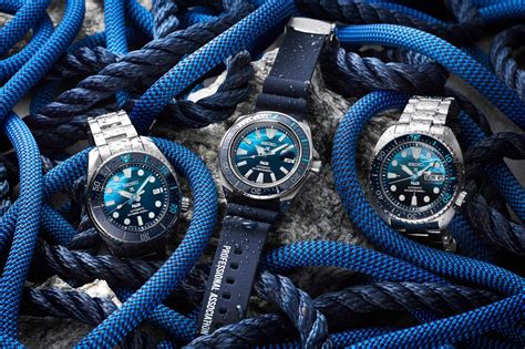 A Trio Of Seiko Prospex Great Blue Scuba Padi Divers Expand The