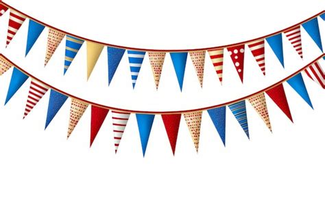 Premium Photo Red White And Blue Bunting Banner With Polka Dots