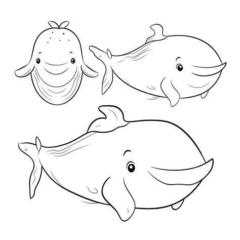 Cute Whale Coloring Pages