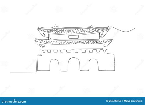 Gyeongbok Palace Dark Theme Icon Cartoon Vector Cartoondealer