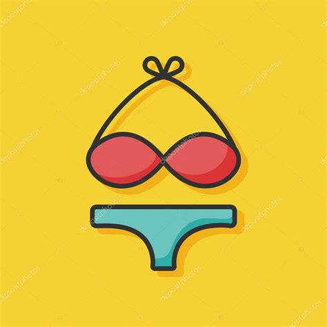 Bikini Color Line Icon Stock Vector Chialinart 81308848