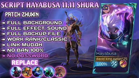 New Script Hayabusa Shura No Password Full Effect Voice