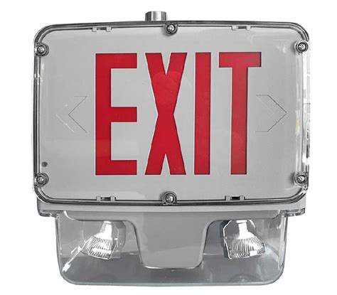 Led Hazardous Exit And Emergency Light Combo Class 1 Division Red Le Emergency Lights