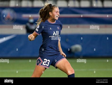 Paris France October Jordyn Huitema Of Psg Celebrates His