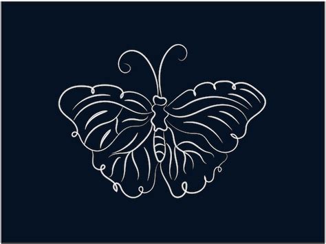 Logotipo De Silueta De Mariposa Vectorial Vector Premium