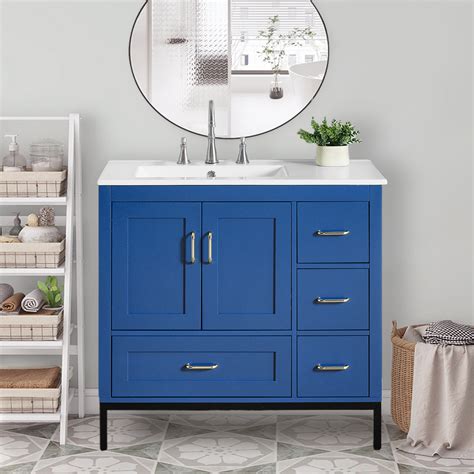 Yafa Premium 36 Single Bathroom Vanity With Ceramic Top Wayfair