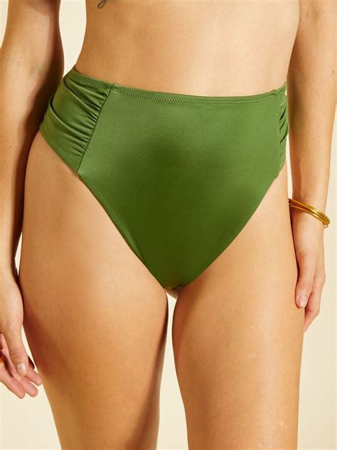 Slip Bikini Brasiliano A Vita Alta Verde Pino Kiabi 8 00