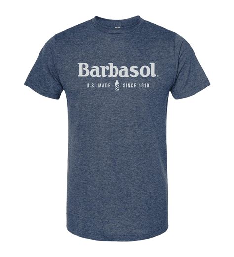 Barbasol Us Made Logo T Shirt Heather Navy