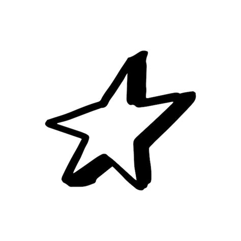 Premium Vector Hand Drawn One Star Simple Doodle Style Icon Single