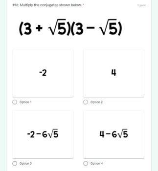 Add Subtract And Multiply Binomial Radical Expressions Algebra 2