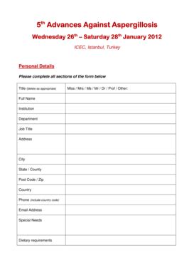 Fillable Online AAA 2012 Registration Form 2 Doc Enter Subject Here