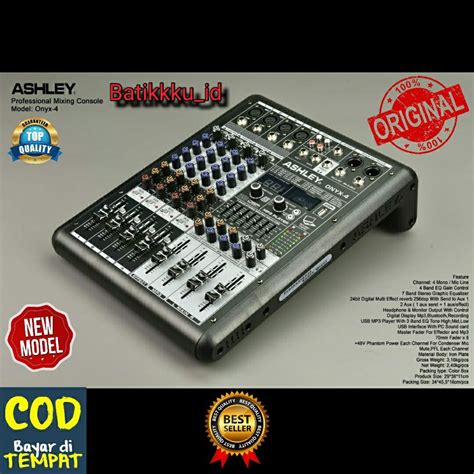 Jual Mixer Ashley Onyx 4 Onyx4 Original New 4CH Bluetooth USB Recording