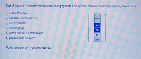 Zad Kt Re Z Wymienionych Wielko Ci Rosn Zgodnie Z Kierunkami