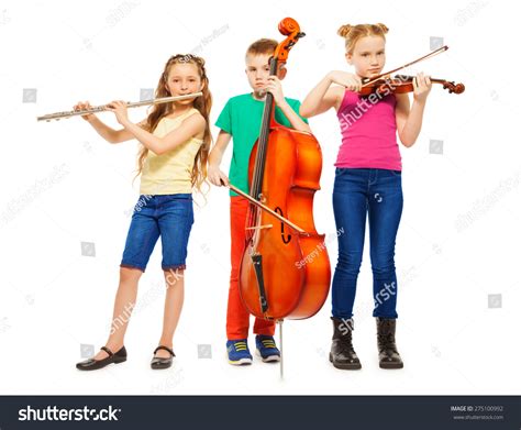 Children Playing On Musical Instruments Together Stock Photo 275100992 ...