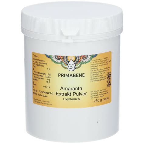 PRIMABENE Amaranth Extrakt Pulver Oxystorm 250 G Redcare Apotheke