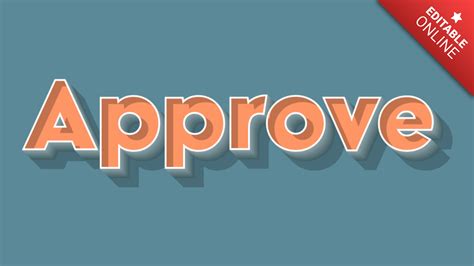 Approve | Text Effect Generator | TextStudio