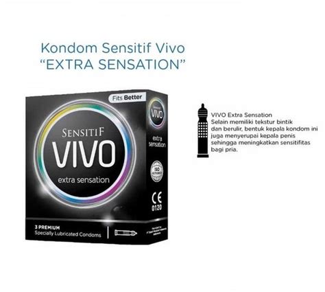 Jual VIVO Sensitif Extra Sensation Kondom Alat Kontrasepsi 1 Box Isi