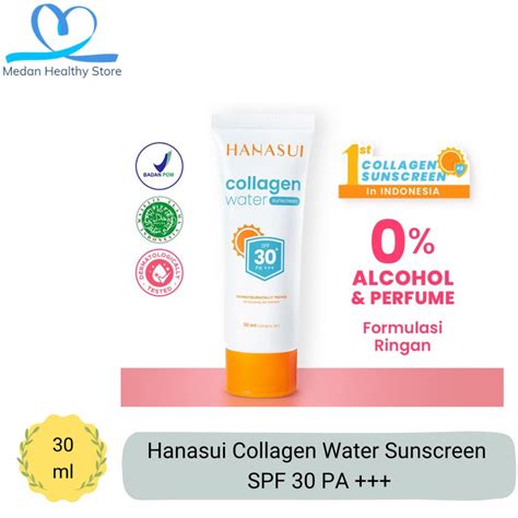 Jual Hanasui Collagen Water Sunscreen Spf Pa Ml Shopee