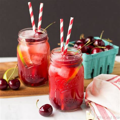 Sparkling Cherry Limeade Recipe Mocktail Recipe Sparkling Drinks