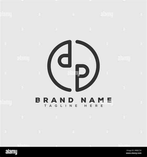 Eps Vector Initial Letters Dp Logo Design Template Isolated On Grey