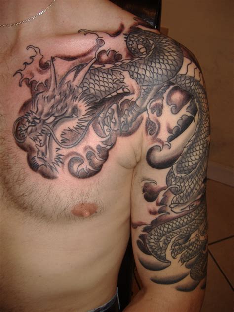 Tatouage Dragon Japonais Pectoraux Mod Les Et Exemples