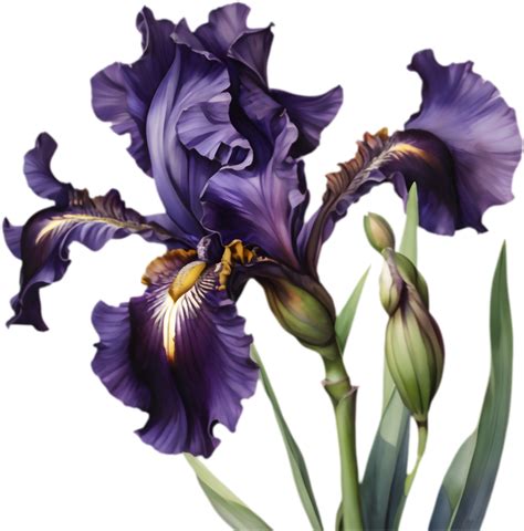 Dazzling Black Bearded Iris For Stunning Landscapes 51696366 Png