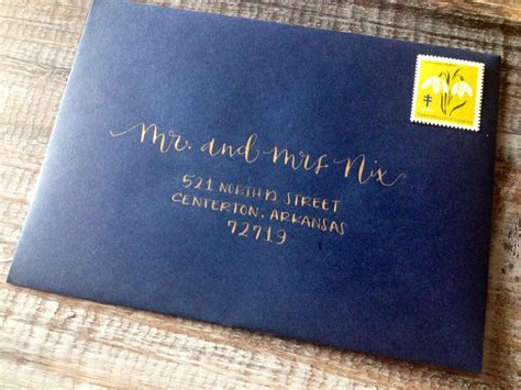 Wedding Calligraphy Envelope Addressing. Modern Font Hand