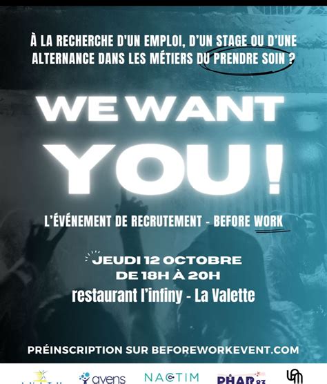 L V Nement De Recrutement Before Work Des M Tiers Du Prendre Soin Avens