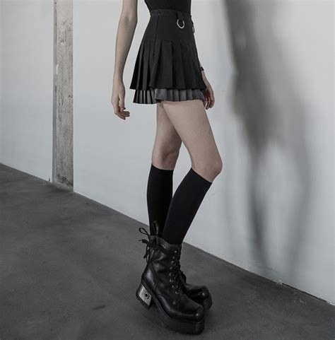Layered High Waist Plaid Punk Skirt Punk Rave Rebelsmarket