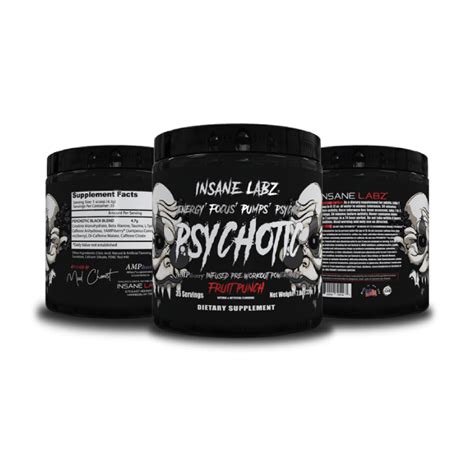 Pre Entreno Insane Labz Psychotic Black 228g 35 Serv Sabor Uva