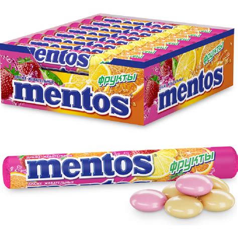 Драже жевательные «Mentos» со вкусом фруктов, 37.5 г купить в Минске ...