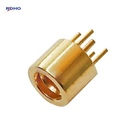 Smp Male Straight 4 Leg Connector Solder Attachment Thru Hole For Pcb