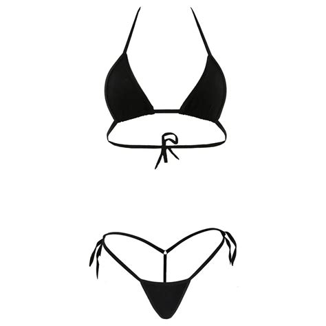 Hot Sexy Egzotyczne Mini Micro Bikini Bandaż Trójkąt Stroje Kąpielowe Bathingsuit Mesh