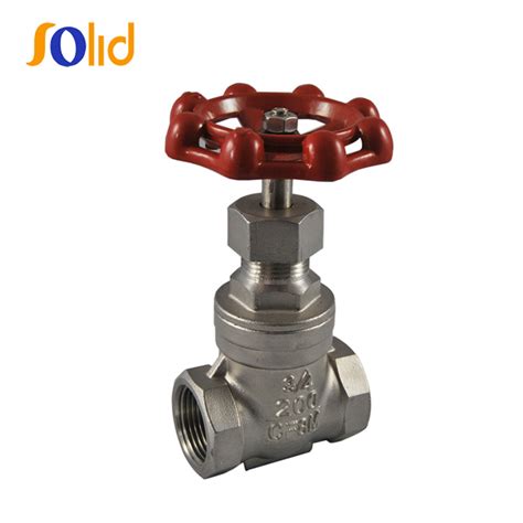 SS304 NPT Bsp Threaded Gate Valve 200psi China Forged Steel Gate