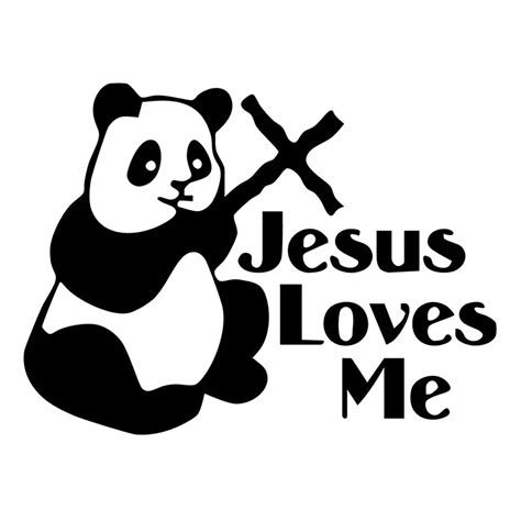 Wholesale 10pcs Lot 20pcs Lot Cute Panda Bear Jesus Loves Me Vinyl