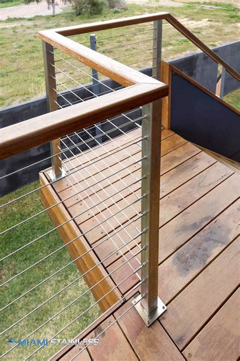 Timber And Wire Balustrade Photo Miami Stainless Bendigo Vic